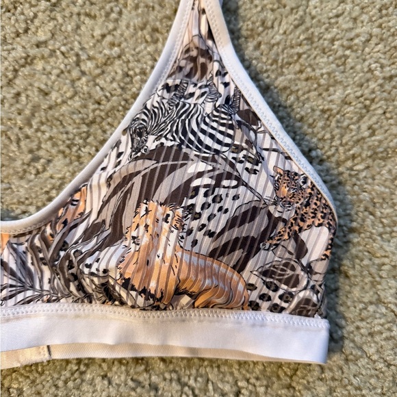 Animal Print Triangle Bralette - Picture 2 of 6